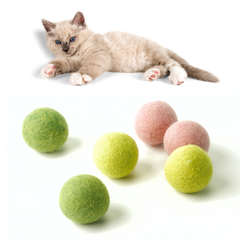 M&W Wool Cat Toy Balls – Natural Felted Play Balls for Cats(minimum order quantity 6)
