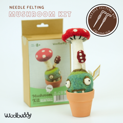 Needle Felting Mushroom Kit – DIY Wool Craft Set for Beginners (min. qty order 3 required)