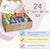 24 Colors Wool Roving Starter Kit | Needle Felting Supplies & Roving Wool (min. order qty 3 required)
