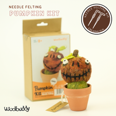 DIY Needle Felting Pumpkin Kit – Wool Fiber Craft for Beginners (min. qty order 3 required)