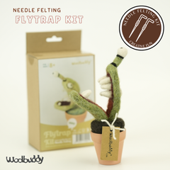 DIY Needle Felting Venus Flytrap Kit – Wool Fiber Plant Craft (min. qty order 3 required)