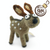 Handmade needle felted deer wool ornament by Woolbuddy