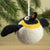 Handmade needle felted emperor penguin wool ornament by Woolbuddy