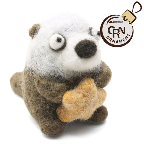Cute Sea Otter Christmas Ornament | Ocean Wildlife Coastal Decor Gift (min. order qty 6 required)