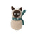 Handmade needle felted Siamese cat wool ornament by Woolbuddy – view 3
