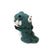 Handmade needle felted blue T-Rex wool ornament by Woolbuddy – view 3