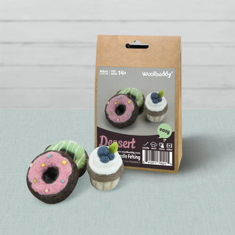 DIY Dessert Needle Felting Kit | Sweet Foodie Craft Starter Project (min. order qty 4 required)