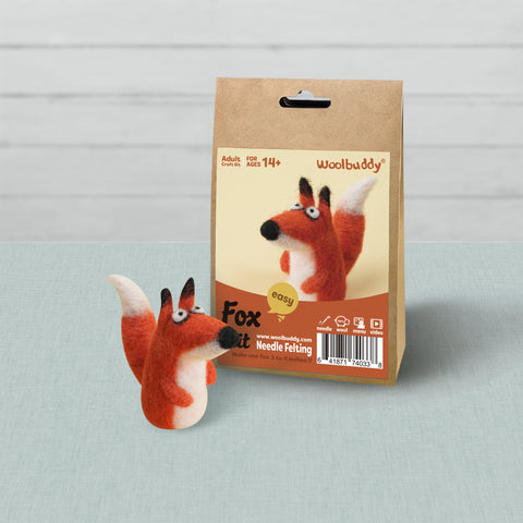 DIY Fox Needle Felting Kit | Woodland Wildlife Craft Gift (min. order qty 4 required)