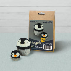 DIY Penguin Needle Felting Kit | Winter Animal Craft Project Gift (min. order qty 4 required)