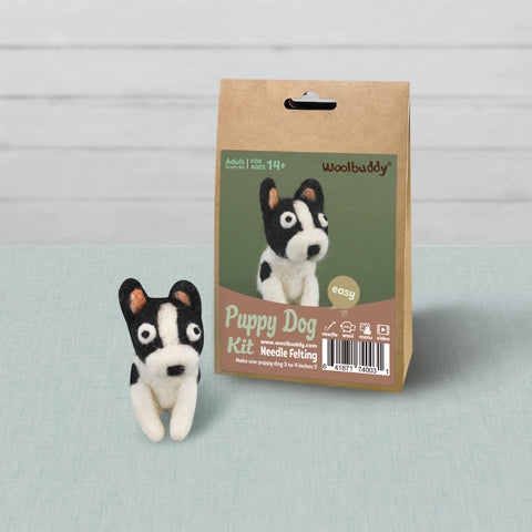 DIY Puppy Dog Needle Felting Kit | Beginner Pet Lover Craft Project Gift (min. order qty 4 required)