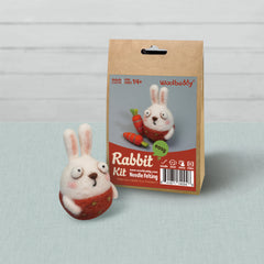DIY Rabbit Bunny Needle Felting Kit | Pet Lover Craft Gift (min. order qty 4 required)