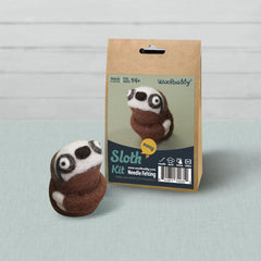 DIY Needle Felting Sloth Kit – Wool Fiber Animal Craft for Beginners (min. order qty 4 required)