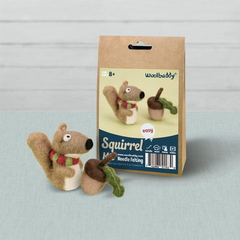 Preorder Beginner Squirrel Needle Felting Kit – DIY Craft Gift