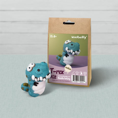 Preorder Beginner T-Rex Needle Felting Kit – DIY Craft Gift