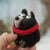 Handmade needle felted holiday bear wool ornament by Woolbuddy – view 5