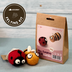 Bee & Ladybug Needle Felting Kit | DIY Garden Insect Craft Project (min. order qty 6 required)