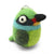 Handmade needle felted green parrot wool ornament by Woolbuddy – view 2