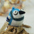 Handmade needle felted blue jay wool ornament by Woolbuddy – view 2