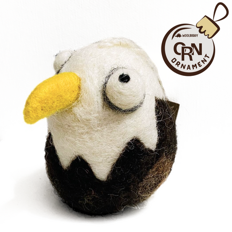 Eagle Wool Ornament – Unique Wildlife Gift & Decorative Hanging (min. order qty 6 required - pre-order)