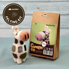 DIY Giraffe Needle Felting Kit | Safari Wildlife Craft Gift (min. order qty 6 required)