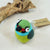 Handmade needle felted green parrot wool ornament by Woolbuddy – view 3