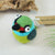 Handmade needle felted green parrot wool ornament by Woolbuddy