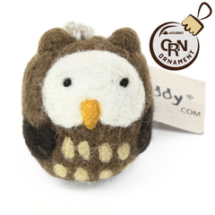 Unique Mask Owl Ornament | Felted Woodland Bird Decor & Gift (min. order qty 6 required)