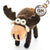 Handmade needle felted moose wool ornament by Woolbuddy – view 2