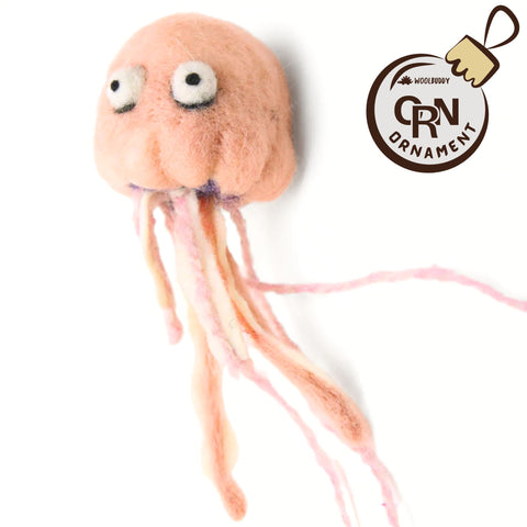 Elegant Jellyfish Christmas Ornament | Ocean Life Coastal Decor Gift (min. order qty 6 required)