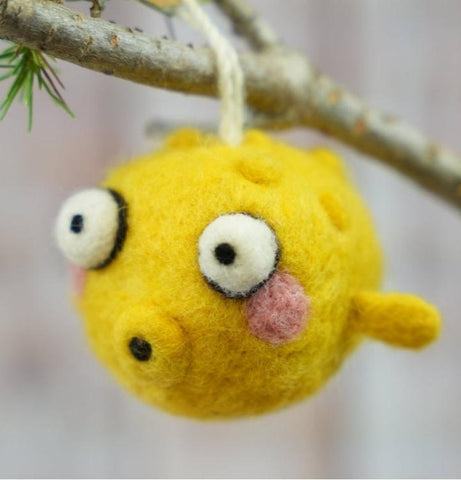Puffer Fish Christmas Ornament | Cute Ocean Sea Life Decor Gift (min. order qty 6 required)