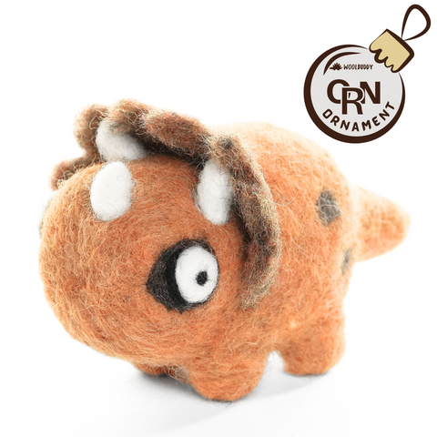 Cute Triceratops Christmas Ornament | Dinosaur Fossil Collector Gift (min. order qty 6 required)