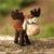 Handmade needle felted moose wool ornament by Woolbuddy – view 4