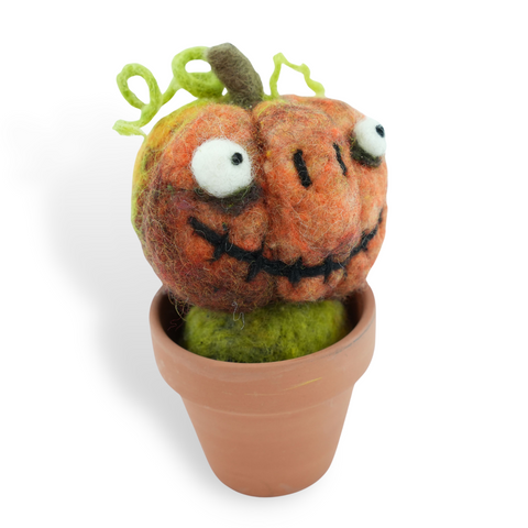 Felt Pumpkin Plant – Unique Handmade Wool Plant for Home Décor (min. order qty 3 required