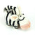 Handmade needle felted zebra wool ornament by Woolbuddy – view 3