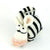 Handmade needle felted zebra wool ornament by Woolbuddy – view 2
